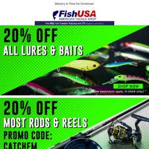 Take 20% Off All Lures & Baits This Green Monday!