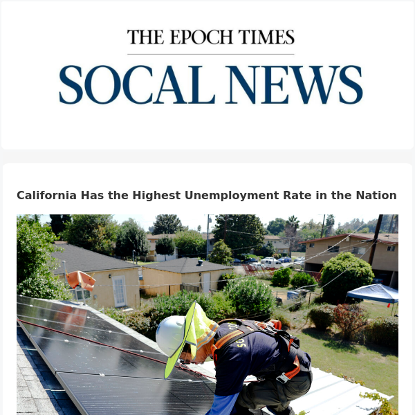 California Has the Highest Unemployment Rate in the Nation 
