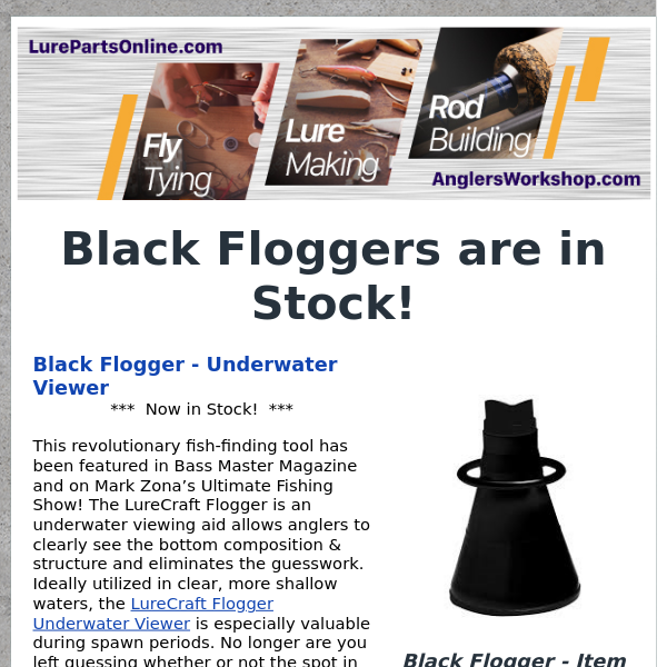 The Black Flogger is here - Lure Parts Online