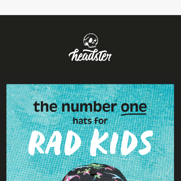 The number 1️⃣ hats for rad kids 🤟