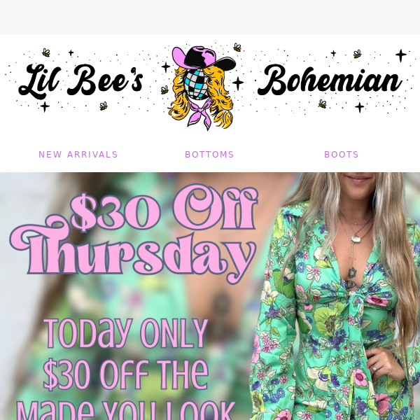 $30 Off Thursday! 🤗