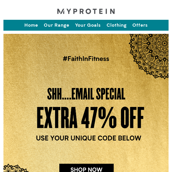 Myprotein India, building on your faith in fitness ! We've got something for you 🎁