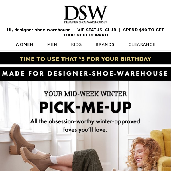 For Designer Shoe Warehouse: your mid-week top picks.