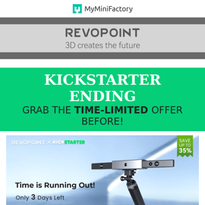 Kickstarter Ending Offer: Affordable 3D Scanner from Revopoint! 35% OFF!