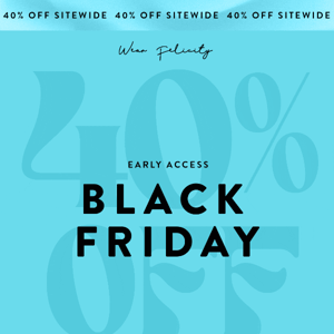 Black Friday 40% OFF Early Access ✨