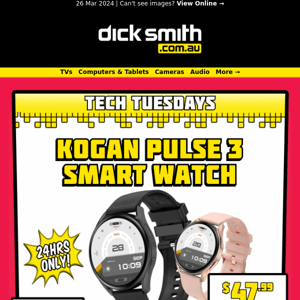 24HRS Only - Kogan Pulse 3 Smart Watch $47.99 (Rising to $129.99)