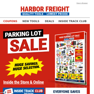 EARLY ACCESS to HUGE Parking Lot Sale ENDS Today 6/1!