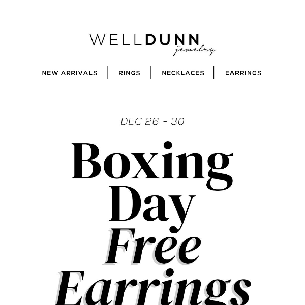 FREE Earrings 🎁 BOXING DAY SPECIAL