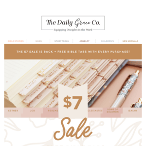 THE $7 SALE IS BACK + FREE BIBLE TABS WITH EVERY PURCHASE!