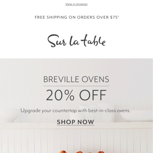 Get it while it's 🔥 ! 20% off Breville ovens ends soon.