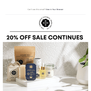 Our 20% off sale continues...