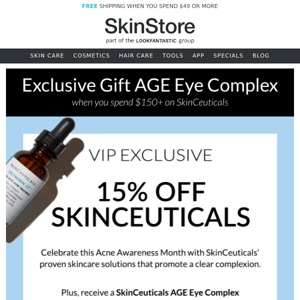 1 Day Left! 15% Off SkinCeuticals