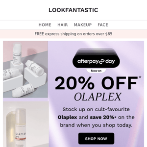 OLAPLEX SAVE 20%* + FREEBIE 👏