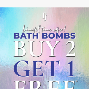 Bath Bombs: Buy 2, Get 1 FREE 🛁