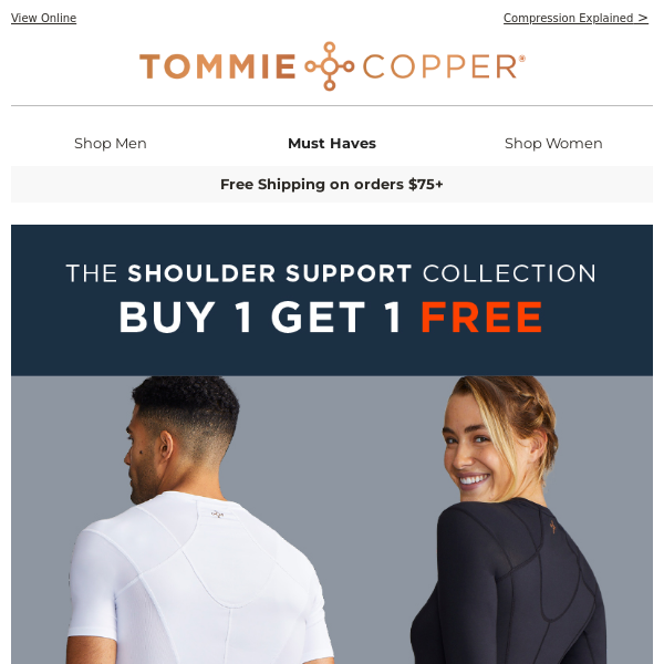 BOGO Shoulder Support Shirts & Bra - Tommie Copper