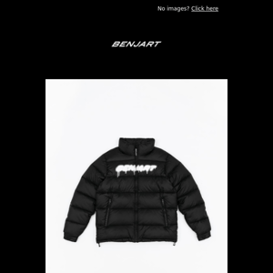 New Release - Benjart 'GRAFFITI' Racer Puffer Jacket - Black - Free UK Shipping