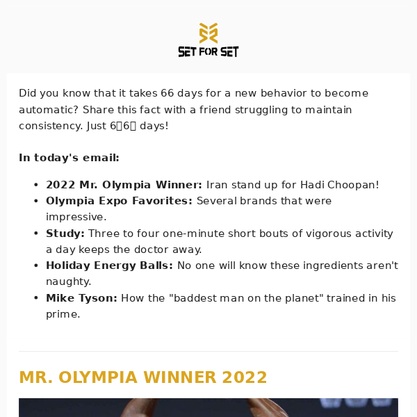 🏆 The 2022 Mr. Olympia Winner is...