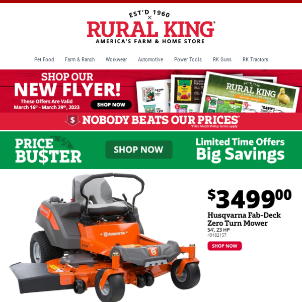 Warmer Days Are Coming - Hurry In To Get The Best Deal On All Things Lawn & Garden!