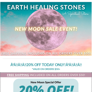 Congrats! Claim Your 20% OFF New Moon Coupon 🌑