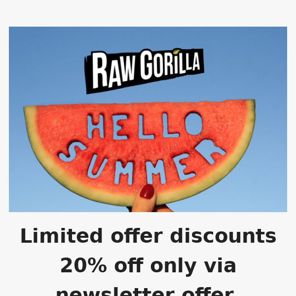 July only 20% discount