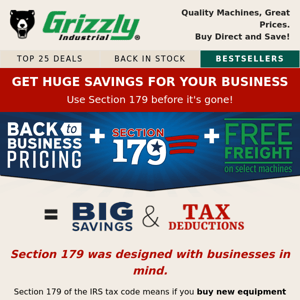 💸 Save Big with Back-to-Business Pricing, Free Shipping & Section 179!