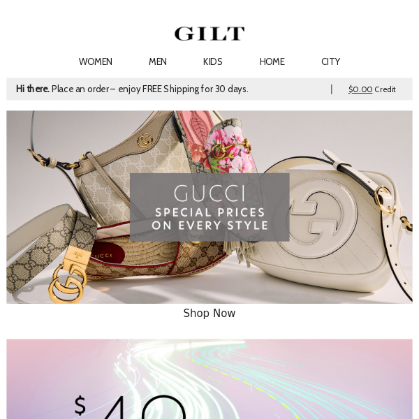 Gucci: Special Prices on Every Style | $49 Deal Rush for 2 Days