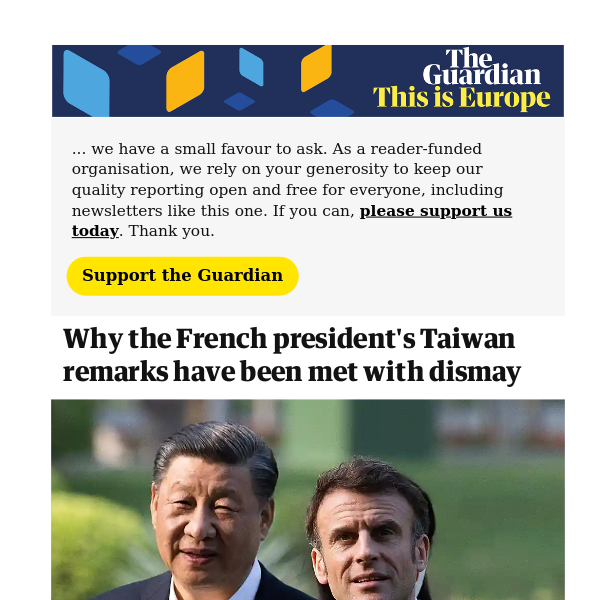 Macron's mixed message to China | The Guardian