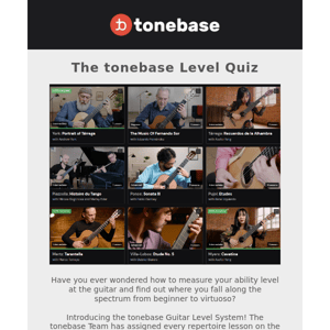 Introducing the tonebase Guitar Level System!