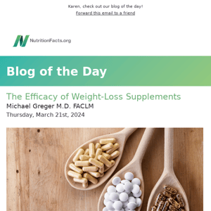 The Efficacy of Weight-Loss Supplements 