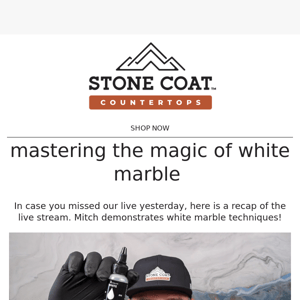 Discover the magic of white marble with Mitch!