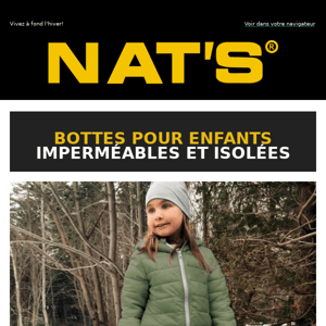 NAT'S │ Bottes imperméables et isolées pour enfants.❄️