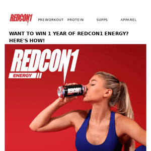 [LAST CHANCE] Enter to win REDCON1 Energy for 1 Year!