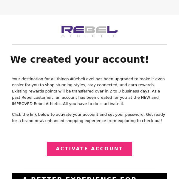 Activate Your NEW Rebel Account