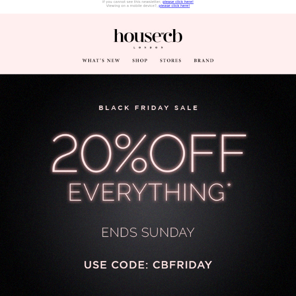 OMG! 20% off EVERYTHING!