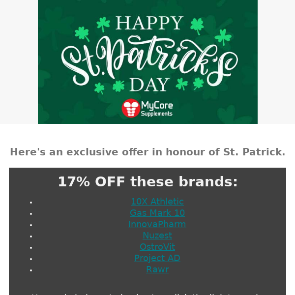 St. Patrick's Day Offer