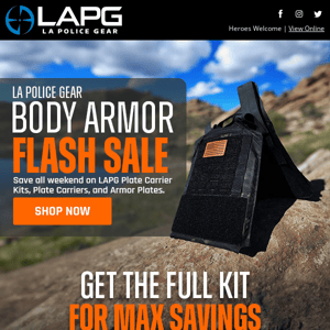 LAPG Body Armor Flash Sale!