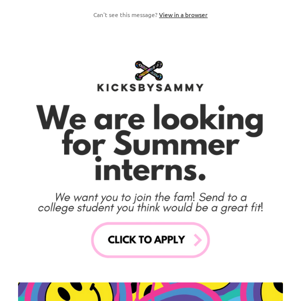 Apply to be a Summer Intern