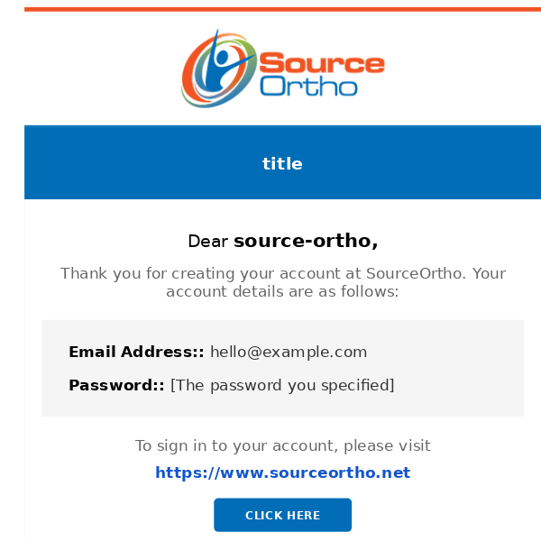 Thanks for Registering at SourceOrtho