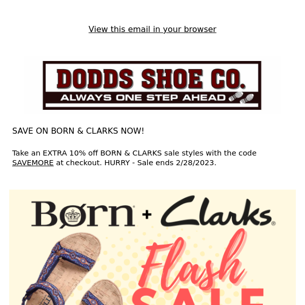 Save on BORN & CLARKS - Dodds Shoe Co