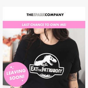 LEAVING SOON 🦖 Eat The Patriarchy Tees!