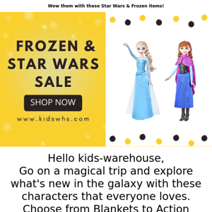 Star Wars and Frozen Sale