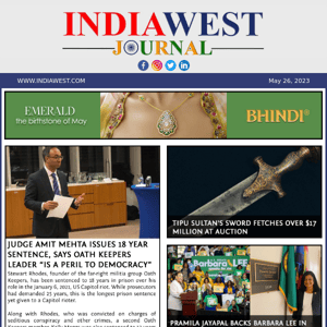 IndiaWest: Today's News, 26 May 2023