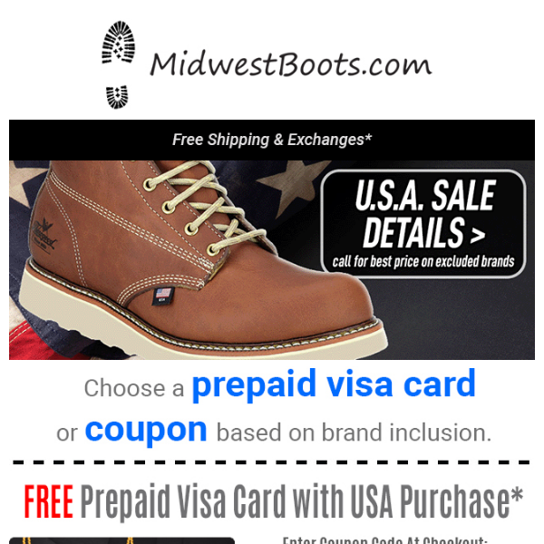 U.S.A. Boots Deals Inside!