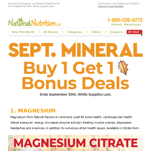 Sept. Mineral Deals
