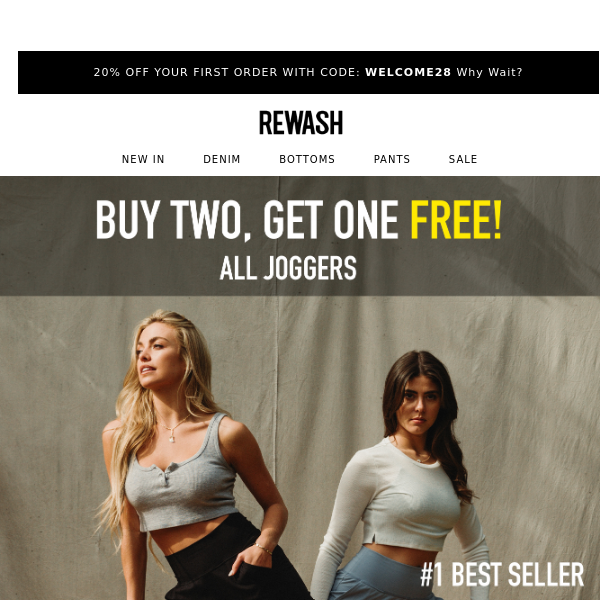 🚨BUY 2 BEST SELLING JOGGERS, GET 1 FREE! Don't WAIT!