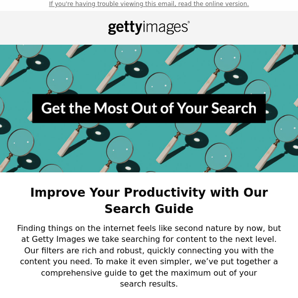 Welcome to Getty Images – Time to Start Searching