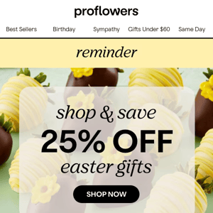 DEAL ALERT! 25% off Easter