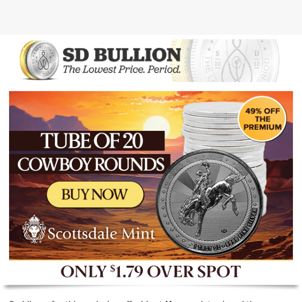 🤠 Massive Scottsdale Mint Cowboy Silver Round Sale