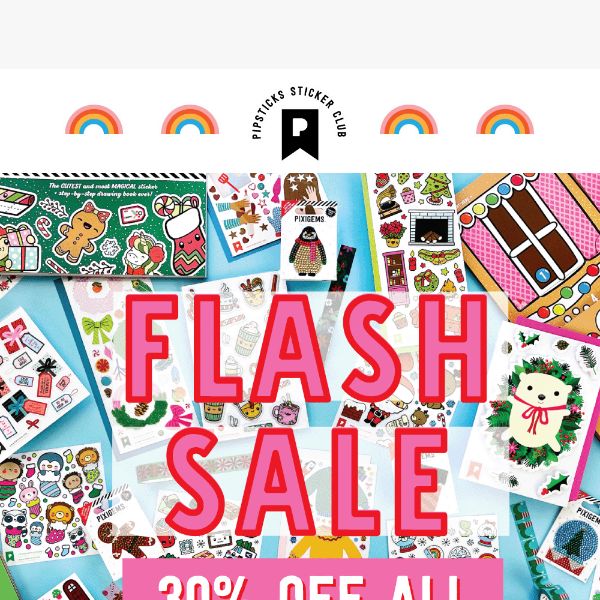 ⚡️24hr FLASH-SALE⚡️ 30% off Holiday stickers! 💞💞