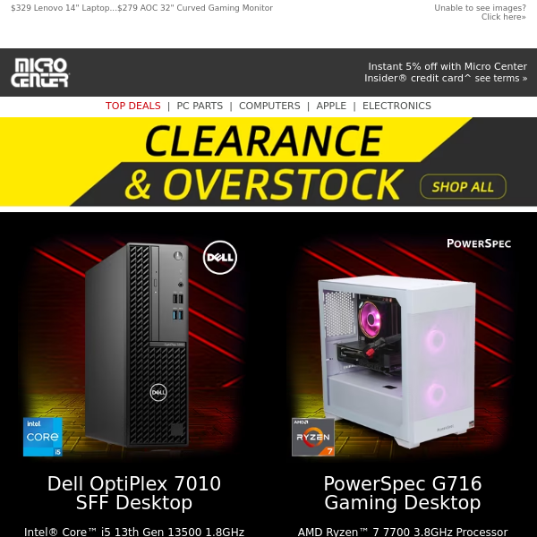 $599 Dell OptiPlex 7010 SFF PC! $1299 PowerSpec G716 Gaming PC